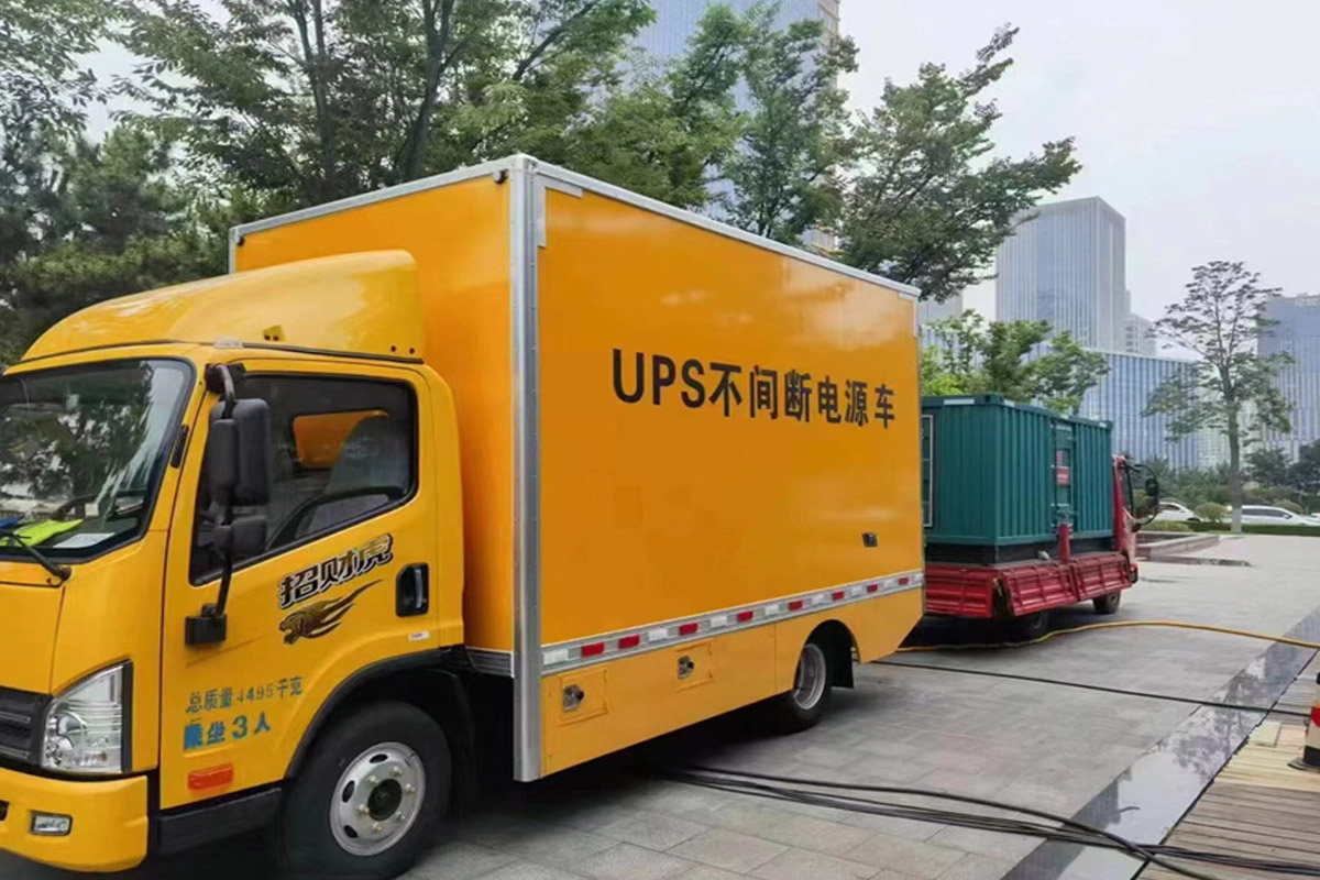 蕉城发电机租赁施工现场