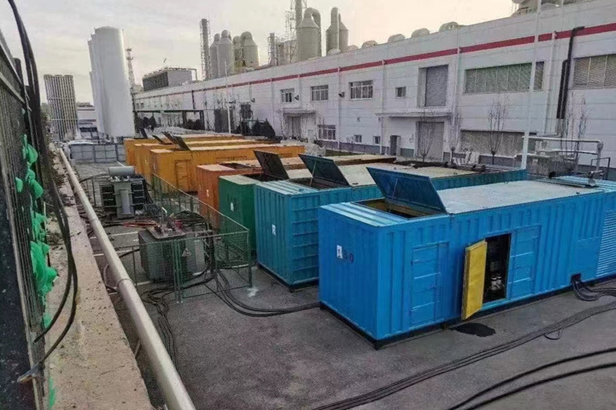 蕉城发电机租赁施工现场